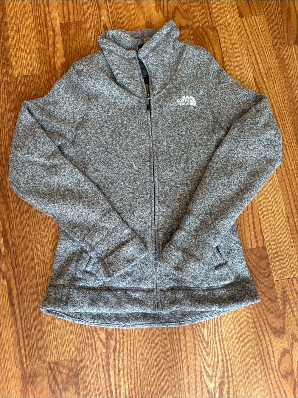 The North Face Women’s Heather Gray Full-Zip Fleece Jacket